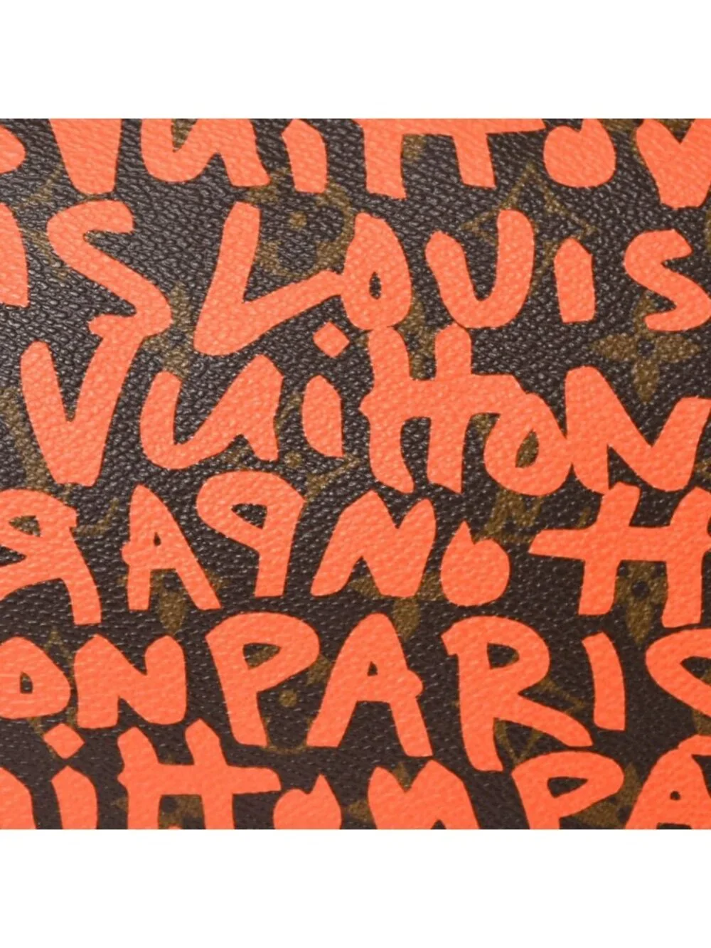 Louis Vuitton Monogram Speedy 30 Orange Handbag Graffiti Canvas